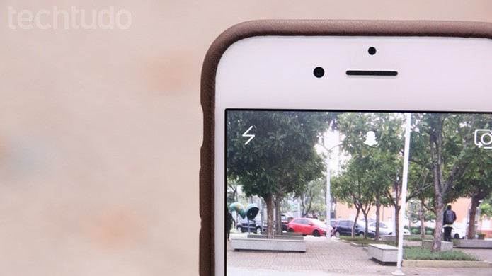 Flash Frontal no Snapchat (Foto: TechTudo / Lucas Mendes) Flash Frontal no Snapchat (Foto: TechTudo / Lucas Mendes)