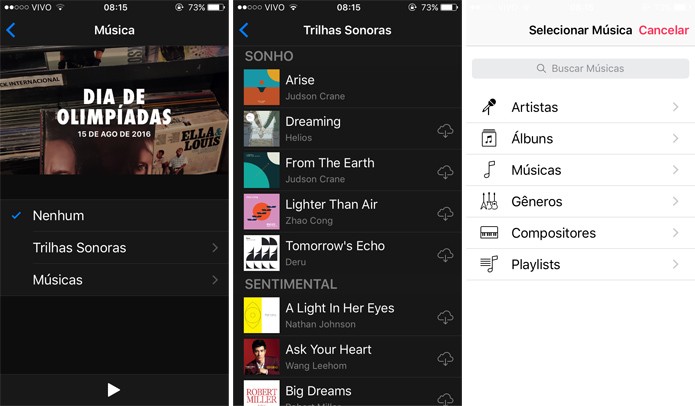 Escolha uma música que melhor represente o tema do seu slide (Foto: Reprodução)