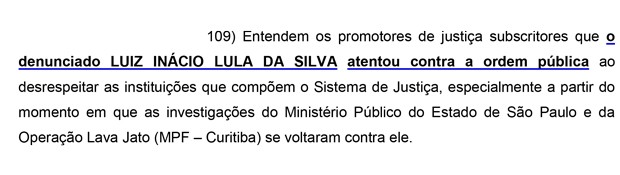 pg168-tp109 MP-SP pede prisão preventiva de Lula no caso do triplex em Guarujá