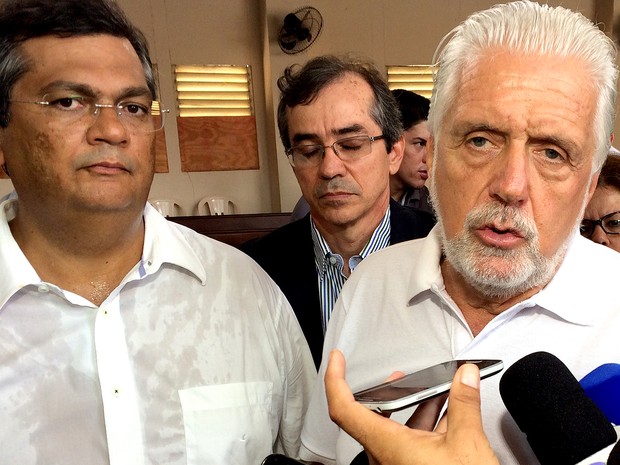 Governador Flávio Dino (PCdoB) ao lado do atual chefe de Gabinete Jaques Wagner (Foto: Maurício Araya/G1/Arquivo)