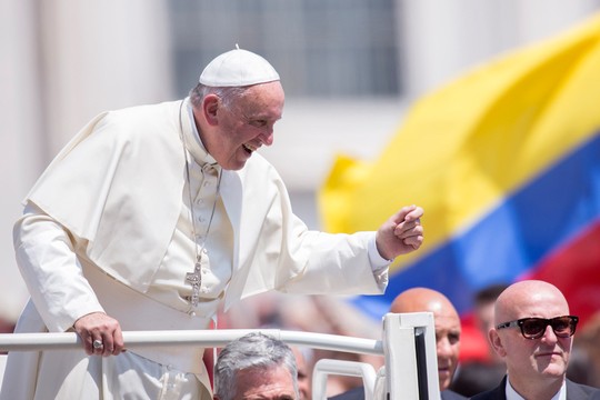 Papa Francisco na praça São Pedro nesta quarta-feira (24) (Foto: Riccardo De Luca/AP Photo)