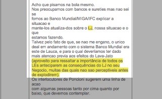Trecho do relatório da PF sobre o iPhone de Marcelo Odebrecht com referência à sigla LJ
