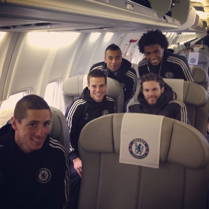 Willian e Ashley Cole em viagem para Basel (Foto: Reprodução / Instagram) Willian e Ashley Cole em viagem para Basel (Foto: Reprodução / Instagram)