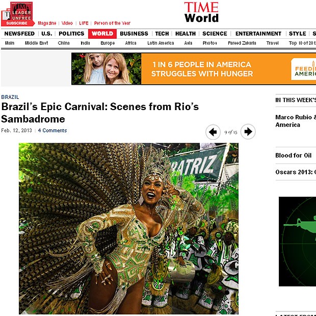 Cris Vianna na "Time" (Foto: Reprodução) Cris Vianna na "Time" (Foto: Reprodução)