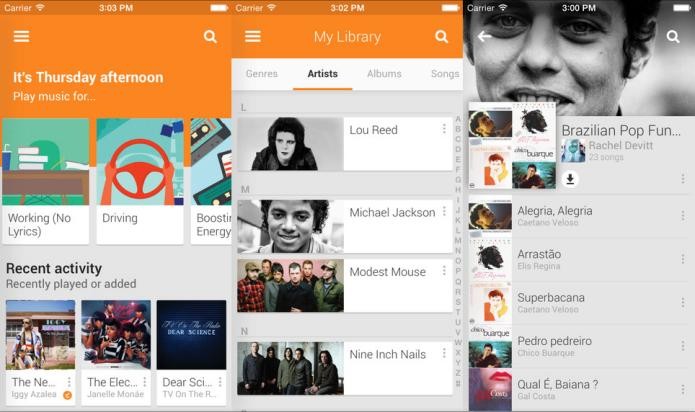 Acesse o streaming ilimitado de músicas do Google com o Google Play Music (Foto: Divulgação/AppStore)