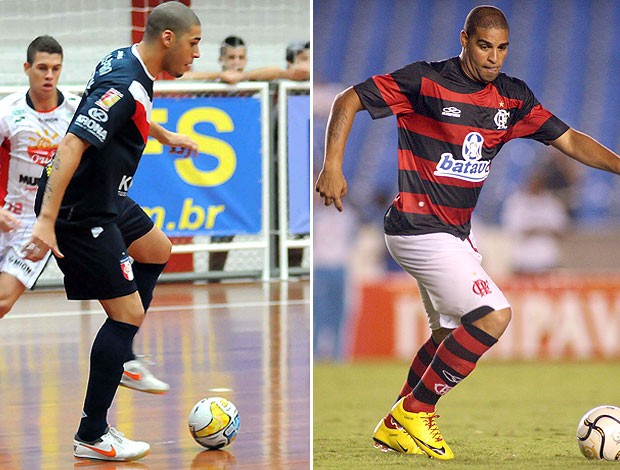 Montagem Adriano Elisandro Joinville futsal (Foto: Editoria de Arte)