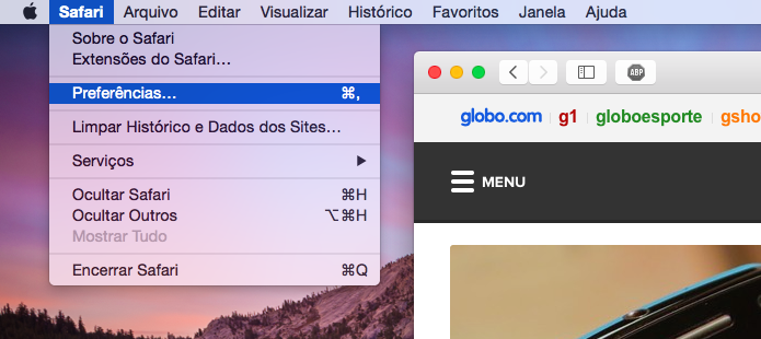 Acesse as configurações do Safari (Foto: Reprodução/Helito Bijora)