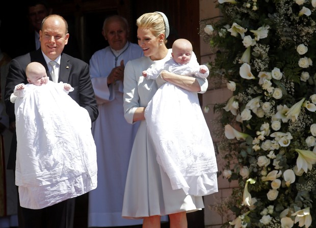 Príncipe Albert e Charlene de Mônaco batizam filhos gêmeos (Foto: REUTERS/Jean-Paul Pelissier)