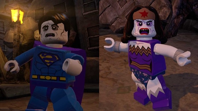 Bizarro e Bizarra são clones distorcidos do Super-Homem e Mulher-Maravilha (Foto: IGN)
