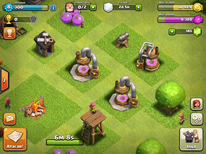 Combinando estratégia e administração de cidades, Clash of Clans é um excelente game gratuito pra aparelhos Android e iOS (Foto: Reprodução/Daniel Ribeiro)