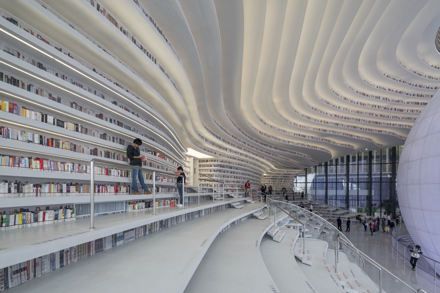 Biblioteca de Tianjin (Foto: Ossip van Duivenbode/ MVRDV)