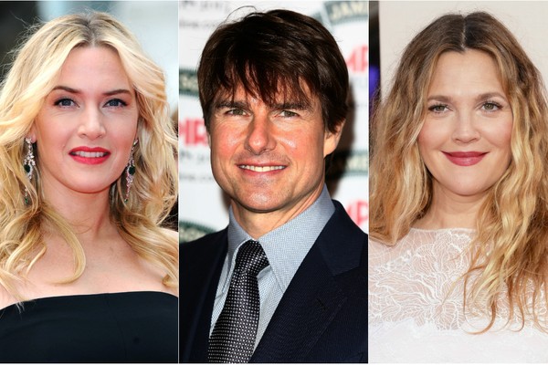 Kate Winslet, Tom Cruise e Drew Barrymore foram alguns dos que não pararam no primeiro casamento (Foto: Getty Images)