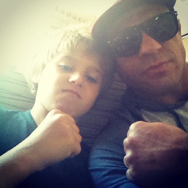 Vitor Belfort com o filho, Davi (Foto: Reprodução/ Instagram)
