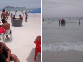 Caixa D Agua Vira Piscina Improvisada Na Praia Do Forte Em Cabo Frio Rj Regiao Dos Lagos G1