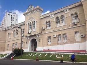 Quartel da PM, nos Aflitos, em Salvador (Foto: Rafael Teles/G1)