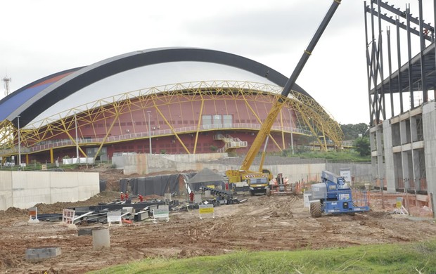 Canteiro de obras da Arena Pantanal em Cuiabá - 12 (Foto: Dhiego Maia/globoesporte.com)