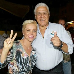 A vereadora Cristiane Brasil e o deputado Roberto Dinamite (Foto: Divulgação Facebook)