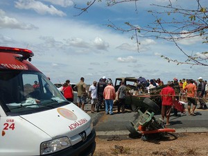 Seis pessoas morreram em acidente na BR-427 na região do Seridó potiguar (Foto: Jair Sampaio)