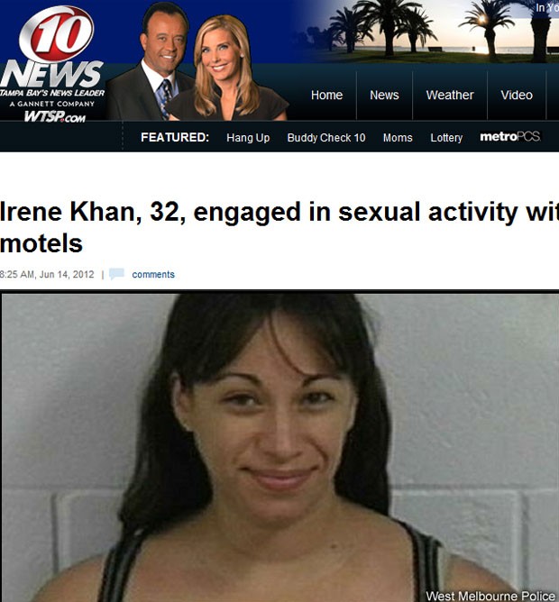 Irene Khan, 32, foi presa suspeita de fazer sexo com aluno de 14 anos (Foto: Reprodução)