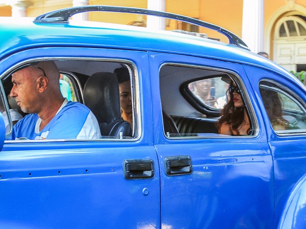 Rihanna em Havana, em Cuba (Foto: Yamil Lage/ AFP)