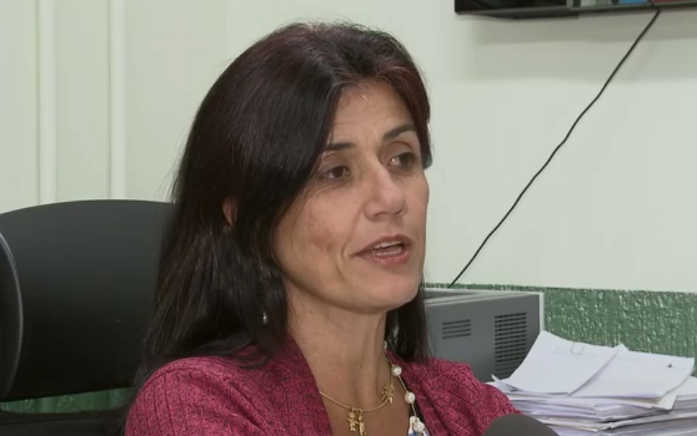 Delegada responsável pela investigação do assassinato de uma travesti em Taguatinga Silva, Gláucia Cristina (Foto: TV Globo/Reprodução)
