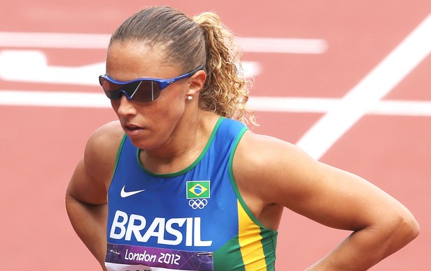 Geisa Aparecida na prova de atletismo em Londres (Foto: Getty Images)