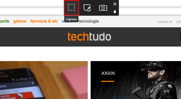 Use a tecla PrntScr ou clique no botão flutuante para capturar (Foto: Reprodução/Paulo Alves)