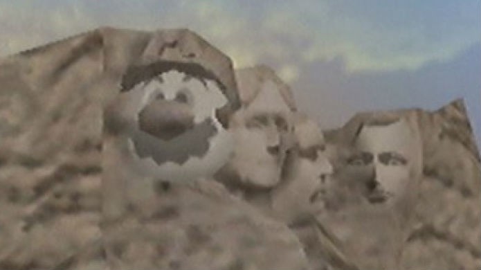 Mario estampa o Monte Rushmore de Pilotwings 64 (Foto: Reprodução / Thomas Schulze)