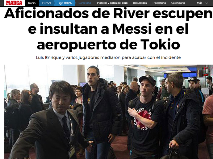 Marca confusão Messi Tóquio (Foto: Reprodução / Marca) Marca confusão Messi Tóquio (Foto: Reprodução / Marca)