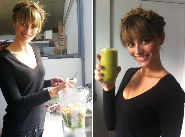Flavia Lucini na dieta do Shrek: suco verde para detox (Foto: Olivia Hanssen)