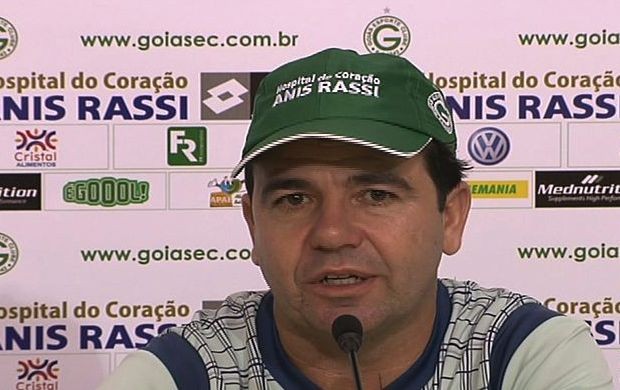 Enderson Moreira, técnico do Goiás (Foto: Reprodução/TV Anhanguera)