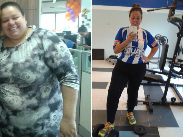 Roberta escolheu uma dieta com menos carboidratos e perdeu 65 kg em um ano (Foto: Roberta Penha da Rosa/Arquivo pessoal) Roberta escolheu uma dieta com menos carboidratos e perdeu 65 kg em um ano (Foto: Roberta Penha da Rosa/Arquivo pessoal)