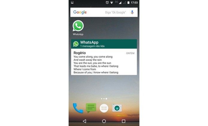 Widget adicionado à tela inicial do Android (Foto: Reprodução/Raquel Freire) (Foto: Widget adicionado à tela inicial do Android (Foto: Reprodução/Raquel Freire)) Widget adicionado à tela inicial do Android (Foto: Reprodução/Raquel Freire) (Foto: Widget adicionado à tela inicial do Android (Foto: Reprodução/Raquel Freire))