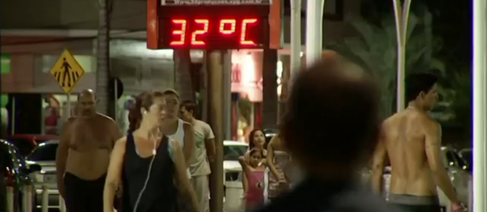 Temperatura chega a 32 ºC às 21h (Foto: Reprodução/TV Rio Sul)