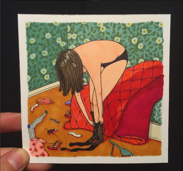 Desenho de Sally Nixon (Foto: Reprodução/Instagram) Desenho de Sally Nixon (Foto: Reprodução/Instagram)