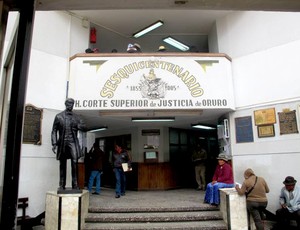 Corte Superior de Justiça de Oruro bolívia caso morte do orcedor do San José corinthians libertadores (Foto: Diego Ribeiro) Corte Superior de Justiça de Oruro bolívia caso morte do orcedor do San José corinthians libertadores (Foto: Diego Ribeiro)