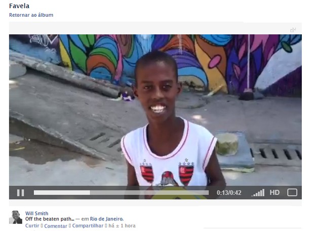Frame Video Will Smith (Foto: Facebook/ Reprodução) Frame Video Will Smith (Foto: Facebook/ Reprodução)