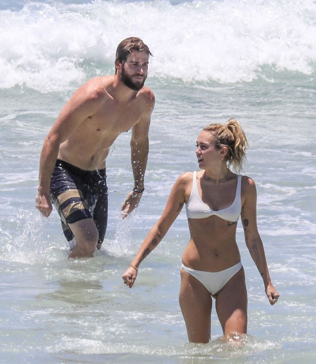 Miley Cyrus e Liam Hemsworth (Foto: The Grosby Group)