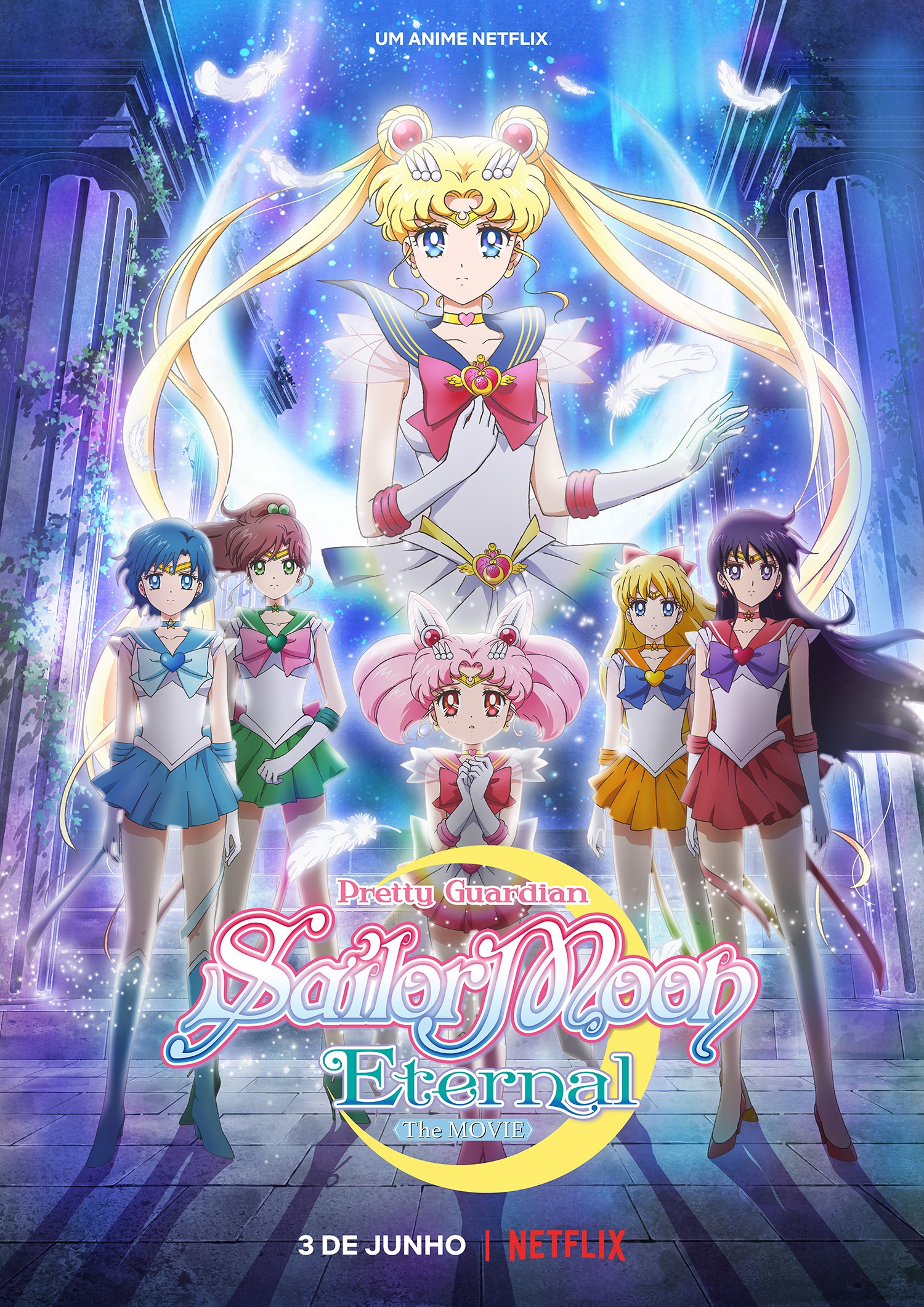 Poster da versão brasileira de Sailor Moon Eternal, que estreia na Netflix em 3 de junho (Foto: Divulgação)