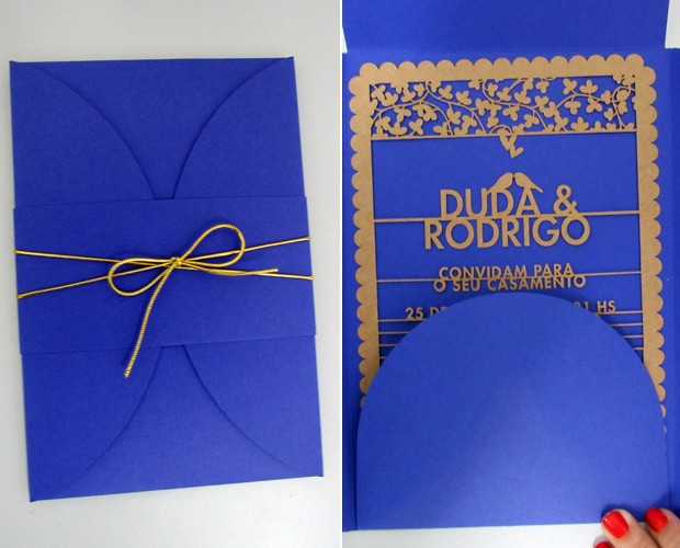 Confira o convite do casamento de Duda Litlle e Rodrigo (Foto: Mais Você/Gshow)