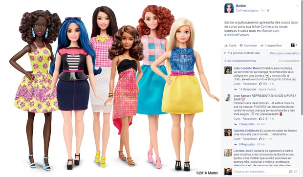 Barbie em anúncio no Facebook (Foto: Reprodução)