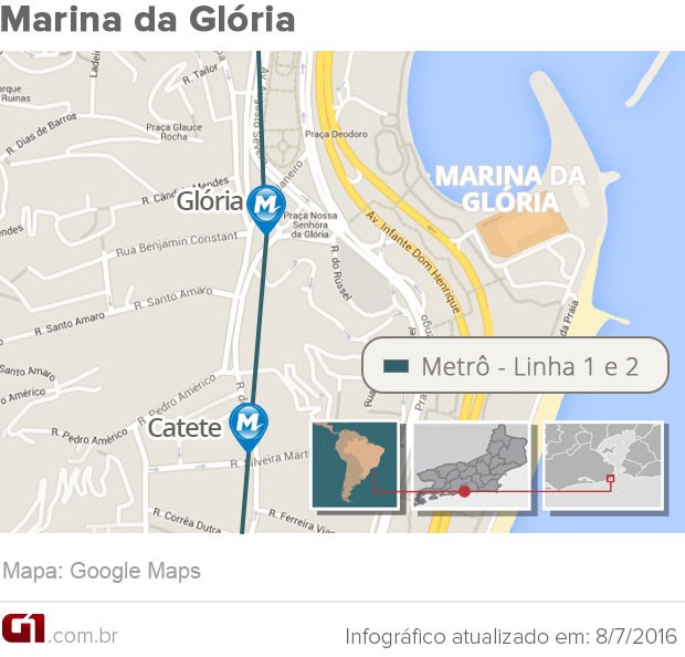 Mapa da Marina da Glória  (Foto: Arte G1)