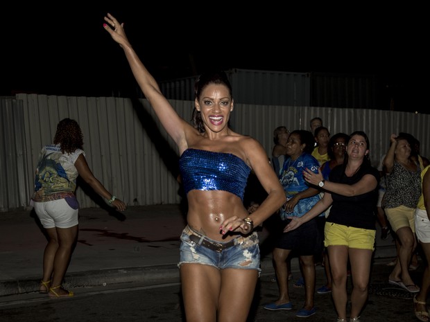 Ana Paula Evangelista em ensaio da Unidos da Tijuca na Zona Norte do Rio (Foto: Bruno Mello/ Divulgação)