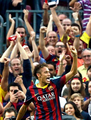 Neymar comemoração gol do Barcelona jogo Real Madrid (Foto: Reuters)