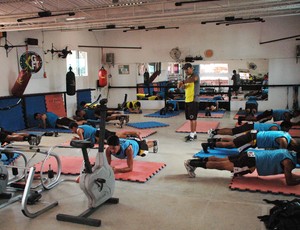 academia botafogo-pb, botafogo-pb, musculação (Foto: Lucas Barros / Globoesporte.com/pb)