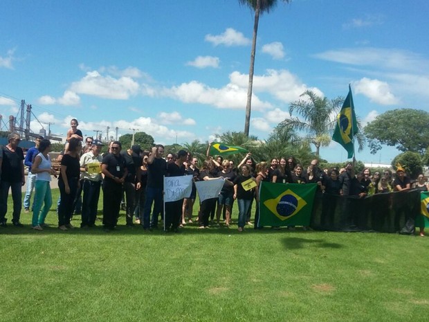 Grupo faz protesto na BR-163 em Sorriso (MT). (Foto: Arquivo pessoal)