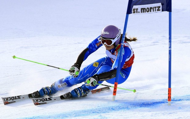 esqui tina maze vence slalom gigante em St. Moritz (Foto: Reuters)