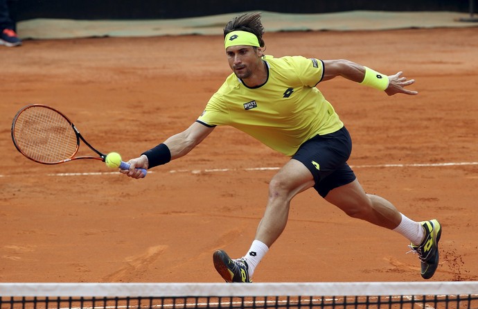 David Ferrer x Novak Djokovic no Masters 1000 de Roma (Foto: Reuters)