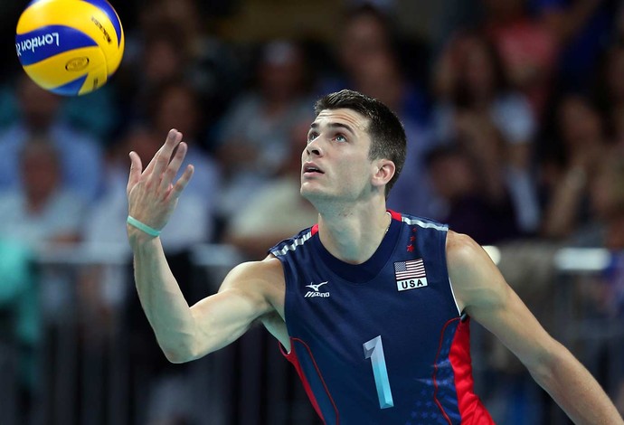 Jogador americano Matthew Anderson durante partida (Foto: Getty Images) Jogador americano Matthew Anderson durante partida (Foto: Getty Images)