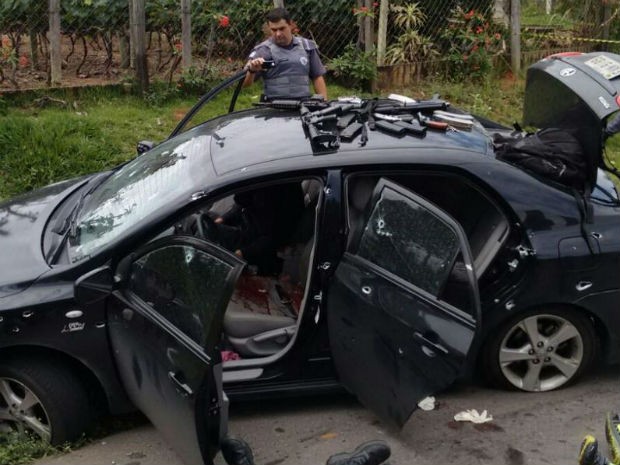 Tiroteio entre policiais e grupo que roubou banco de Itupeva deixa mortos  (Foto: Divulgação/ GM de Jundiaí)